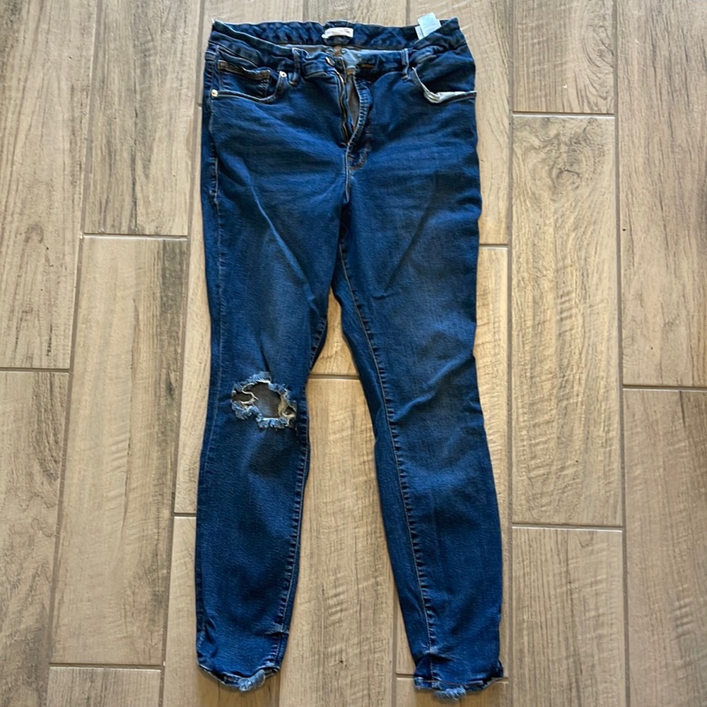 Dark Blue Good American Jeans, Size 15